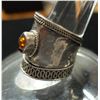 Image 2 : VINTAGE .925 SILVER AMBER GEMSTONE RING