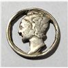 Image 1 : OLD SILVER USA MERCURY DIME CRUDE CUT OUT COIN