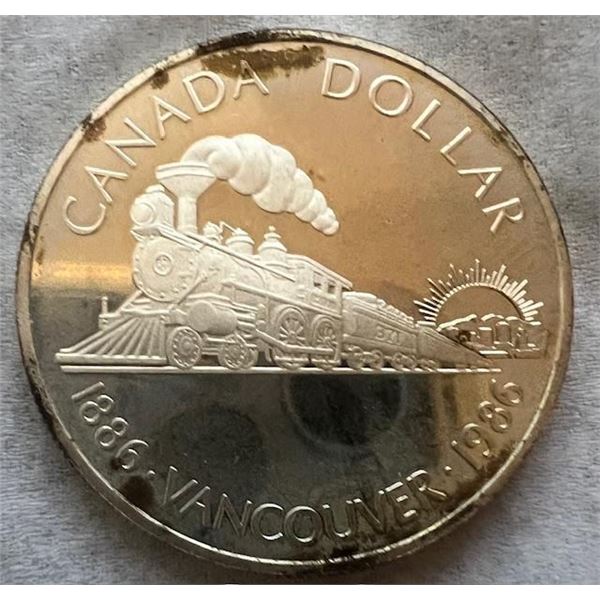 Canada Commemorative .500 Silver Dollar 1986 Vancouver Centennial Proof