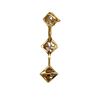 Image 2 : Princess-Cut Diamond Dangling Three-Stone Pendant