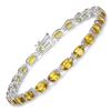 Image 1 : Yellow Sapphire & Diamond Eternity/Tennis Bracelet