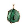 Image 8 : Slice of Raw Emerald - Artisan-Crafted 14K Bezel