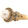 Image 2 : Pearl Ring with Diamond Halo & Tiered Shoulders