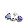 Image 2 : Trilliant-Cut Tanzanite & Diamond Crawler Earrings