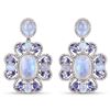 Image 1 : Hypnotic Moonstone, Tanzanite, & Diamond Earrings
