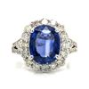 Image 1 : Spectacular Blue Sapphire and Diamond Halo Ring