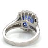 Image 7 : Spectacular Blue Sapphire and Diamond Halo Ring