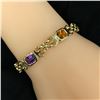 Image 8 : Luxurious Multi-Gemstone Heavy Gold Bracelet