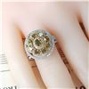 Image 5 : Fancy Color Diamond Flower Ring White Diamond Halo