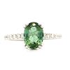 Image 2 : Colonial Green Colored Tourmaline and Diamond Ring