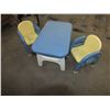 Image 1 : Kids Plastic Table & 2 Chairs