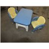 Image 1 : Kids Plastic Table & 2 Chairs