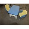 Image 1 : Kids Plastic Table & 2 Chairs