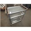 Catering Cart On Wheels w/ Glass Shelves