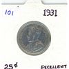 Image 1 : 1931 Canada 25 cents