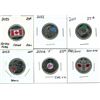 Image 1 : lot of 6 coloured Canadian 25 cents