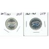 Image 1 : 2 x 1967 Canada 25 cents