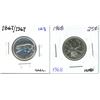 Image 1 : 2 x 1967 Canada 25 cents