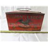 Image 2 : Rare union leader cut plug tobacco " lunch pail" tin