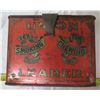 Image 4 : Rare union leader cut plug tobacco " lunch pail" tin