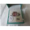 Image 1 : ster. Silver L. pink opal + 25m side stone  size 8?