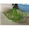 Image 2 : antique Pyrex bowl Johnson bros bowl , uranium glass juicer