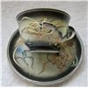 Image 1 : Moriage slipware Dragon tea cup & saucer Geisha Girl - in bottom of cup