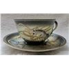 Image 2 : Moriage slipware Dragon tea cup & saucer Geisha Girl - in bottom of cup