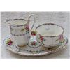Image 1 : Royal Albert Petit Point - Cream & Sugar& tray set