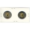 Image 2 : 2x - 2022 UNC Canadian 2 dollar (toonie) coins - Last effigy of the queen & Indigenous day