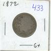 Image 1 : 1872 Canadian silver 25 cent coin
