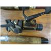 Image 3 : 2 vintage fishing rods with 1 reel