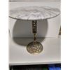 Image 1 : Marble top plant stand with brass base