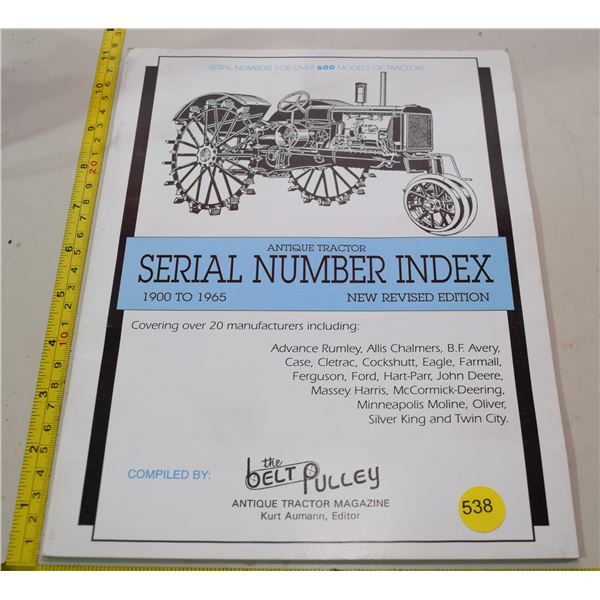 Tractor serial # look up book