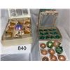 Image 1 : Collection of 30 assorted, glass, Christmas tree ornaments. Some are hand painted