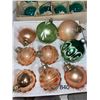 Image 3 : Collection of 30 assorted, glass, Christmas tree ornaments. Some are hand painted