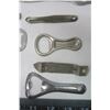 Image 3 : 11 Bottle Openers - "Prince Albert Beer", "Belliveau's Billards", "Schlitz Beer" + Swiss army Knife