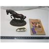 Image 1 : Solid Brass Horse, Bronze Horse and Cookbook