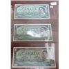 Image 1 : Lot of 3 Canadian 1967 $1 Centennial Notes with Consecutive Serial Numbers. Beattie-Rasminsky signat