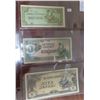 Image 1 : Burma. Japanese Invasion Money during World War II. Lot of 3 notes. ND (1942 – 1944). Half Rupee, 1 