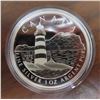 Image 1 : 2004 Sambro Island Lighthouse $20. 99.99% pure Silver. Proof with Ultra Heavy Cameo. Housed in its o