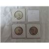 Image 2 : Complete set of 3 1953 Canadian Queen Elizabeth Silver 50 Cents Varieties. Includes Small Date No Sh