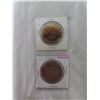 Image 2 : Lot of 2 1987 Craven, Saskatchewan Big Valley Jamboree $2 Trade Dollars. Includes brass & nickel. BU