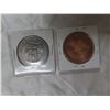 Image 2 : Lot of 2 Royal Canadian Mint medals. The medals depict the mints in Ottawa & Winnipeg. One in bronze
