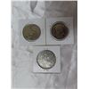 Image 2 : Lot of 3 different Queen Elizabeth 1952 – 1977 Silver Jubilee medals & crown.