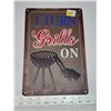 Image 1 : "Grill" tin sign - 8"x12"