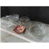 Image 1 : 7 piece glass candy dishes - crown royal cup and ashtray