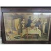 Image 1 : 29x20" when do we eat 1923 reproduction framed picture