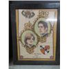 Image 1 : 21x26" royal wedding printed lined framed