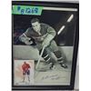 Image 3 : 2 - Framed Hockey signed portraits - George Armstrong & B. Bernard - 8"x10"